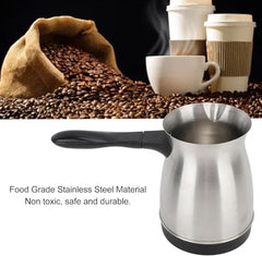 ARROM Elegant Electric Turkish Coffee Maker, 600ml Stainless Steel Kettle, Tea, Cofee, Milk, Melted Butter, Water Boiler with Power Switch, Cofee Maker Pot