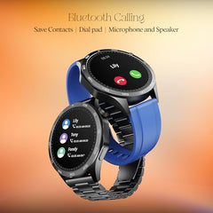 boAt Enigma Radiant Luxury Watch for Man w/1.43"(3.63 cm) AMOLED Display, AOD, Premium Metal Build, Round Dial, 200+Watch Faces, Upto 7 Days Battery Life, Fitness smartwatch for Men (Metal Black)