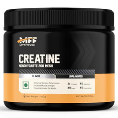MyFitFuel Micronized Creatine Monohydrate (200 Mesh - Easily Absorbed by Body) | 400 gm, (Natural)