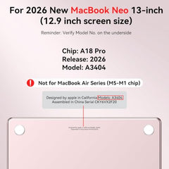 BlueSwan Case for MacBook Neo Cover 13 inch 2026 Crack-Resistant Armor