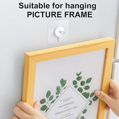 SIGNAMIO 6 Hook Shelf Adhesive Strip Wall Hanging Sticky Hook Black