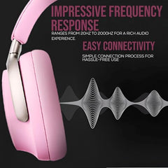 GameSir Newly Launches Echo Plus: Premium Over-Ear Wireless Bluetooth Headphones Deep Bass, Passive Noise Cancellation, Built-in Mic,5 Hours of Music & Talk Time, for Adults Men & Women (White)