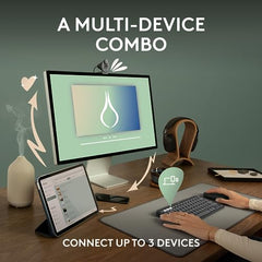 Logitech Pebble 2 Combo, Wireless Keyboard and Mouse, Quiet and Portable, Customisable, Logi Bolt, Bluetooth, Easy-Switch for Windows, macOS, iPadOS, Chrome -