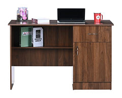 DeckUp Hermes Engineered Wood Study & Computer Table and Office Desk (Walnut, Matte Finish)