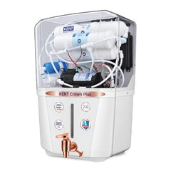 KENT Grand Plus Alkaline + Copper RO Water Purifier | RO+UV+UF+Alkaline+Copper+TDS Control+UV in Tank|ISI Marked| Auto Flush Feature|9L Tank|20 LP/Hr |Ideal For Borewell/Tanker/Municipal Water | White