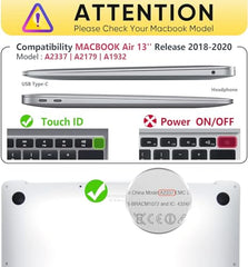 HASTHIP MacBook Air M1 13.3 Inch Hard Shell Cover with Foldable Kickstand
