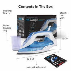 Rico Japanese Tech Fully Automatic Steam Iron with Spray | No Burns Guaranteed | Optitemp Press Iron | Auto ShutOff | Drip-Stop | 2 Years Warranty | Ceramic-Coated Soleplate with 5-Year Warranty