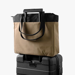 DailyObjects Recycled PET Dual Color Key Tote Bag For Women & Girls | Stylish Ladies Purse for Everyday Essentials | Fits any Laptop Upto 15.6 Inch | Padded Laptop Compartment - (Charcoal-Kelp)