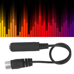 Bewinner 6.35mm Female 1/4" TRS to DIN 5 Pin MIDI Cable Adapter, 1ft 5-Pin Din Male to 6.35mm Female TRS Stereo Audio Cable for Speaker, Amplifier, Mixer to MIDI Keyboard