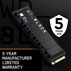 WD_BLACK SN850 500GB M.2 2280 PCIe Gen4 NVMe Gaming SSD with Heatsink - Works with PlayStation 5 up to 7000 MB/s read speed