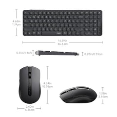 Rapoo 9010M Multi Device Wireless & Bluetooth Keyboard & Mouse Combo, White