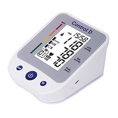 Control D Premium USB C-Port BP Monitor Automatic Oscillometric Digital Blood Pressure Checking Machine Upper Arm Portable BP Machine (Silver)