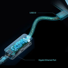 TP-link UE330 USB 3.0 3-Port Hub & Gigabit Ethernet Adapter 2 in 1 USB Adapter - Plug and Play
