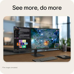 LG 34U640B Smartchoice 86 cm (34 Inch) 21:9 UltraWide WQHD (3440x1440) Curved Monitor(1800R), 144Hz, sRGB 99%, HDR10, Anti-Glare, HDMI X 2, DP, USB-C (PD 65W), PBP, PIP, Tilt/Height Adjustable Stand