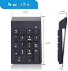 SMARTTECH USB Wired Numeric Keypad, Portable Number Pad with 18 Keys, Plug & Play External Numpad for Laptop PC Computer, Slim Compact Design for Office Accounting Data Entry Windows Mac