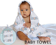 SYGA 110 CM Baby Flannel Square Towel Muslin Swaddle Wrap 100% Cotton Baby Printed Towels (Avocado)