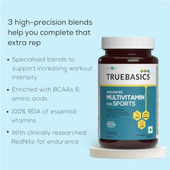 TrueBasics Advanced Multivitamin For Sports & Fitness, 30 Tablets