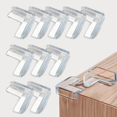 Luvlap Furniture Corner Guard for Baby Safety, 10 Pcs, 3M Adhesive, Baby Silicon Corner Protector, Baby Proofing Edge Guards for Furniture, Non Toxic, BPA Free, Transparent, Round