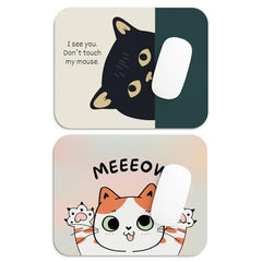 SHERISH Cute Cat (I'm OK) Mouse Pad for PC & Laptop – Waterproof Desk Mat with Funny Cartoon Cat Design, Smooth Cloth Surface & Non-Slip Rubber Base Ideal for Office, Work from Home & Gaming 19x23 cm