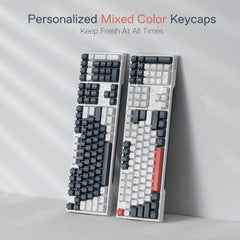 Redragon K668 RGB Gaming Keyboard, 104 Keys + Extra 4 Hotkeys Wired Mechanical Keyboard w/Sound Absorbing Foams, Upgraded Hot-swappable Socket, Mixed Color Keycaps, Red Switch