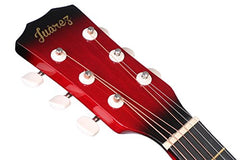 Juârez Acoustic Guitar Kit, JRZ38C/BK 38 Inch Cutaway, 038C with Bag, Strings, Pick and Strap, Black
