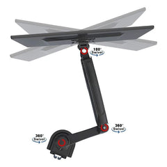 22''- 35'' Dual Monitor Desk Mount Stand Full Motion Swivel Monitor Arm Gas Spring Upto 12kg H180