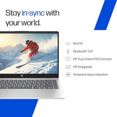 HP Professional 15 Intel Core 3 100U 14th Gen 8GB DDR5 512GB SSD Intel Graphics Windows 11 Pro 15.6 Inch Thin and Light Business Laptop Turbo Silver Copilot Key 1.5kg MS Office 2024