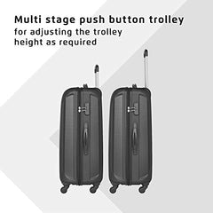 Safari Thorium Royale 8 Wheels Spinner Set of 3 Trolley Bags Hard Case Polycarbonate Luggage,TSA Lock,Wet Pouch Organized Interior,Suitcase for Travel,Trolley Bags for International Travel, Gun Metal