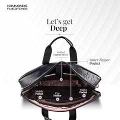 HAMMONDS FLYCATCHER Genuine Leather Office Bag for Men - 15.6 Inch Laptop Bag for Men for Professionals, Business Travelers - Adjustable Straps & Multiple Compartments - 1 Year Warranty - Brown