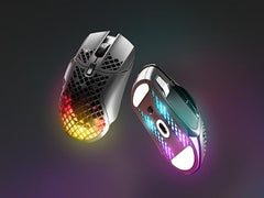 SteelSeries Aerox 3 Wireless Gen 2 - Ultralight 68g Gaming Mouse, 4K Polling, 26K DPI Optical Sensor, 200 Hours Battery Life, IP54, 80 Million Clicks, RGB, Pure PTFE Gliding Feet, Shadow