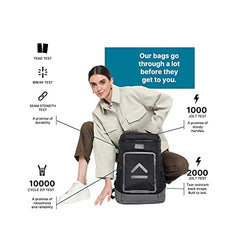 uppercase 23L Tall Boy Laptop Backpack| up to 15'' | 3x More Water Resistant Sustainable Office Bag | College Bag/Travel Bag for Men & Women | 750 Days Warranty (Black)