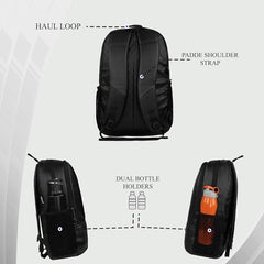 F Gear Burner Black 22L Medium Laptop backpack Fits upto 17" Laptop faux Artificial Leather Water resistant lightweight, Gifts for Men Women Boys Girls Adults, College/School/Tuition/Travel Bag
