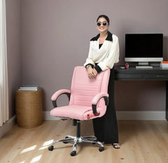 GOYALSON Ergonomic Revolving Office Home Swivel Desk Chair with Adjustable Height Smooth Moving (2, Black, Standard)