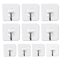 Shivstor 15 Pack Self Adhesive WallHook Heavy DutyHook for Hanging Without Drilling Transparent Nail Free StickyHook Strong Wall Hanger Set of 15 FlowerHook for Kitchen Bathroom Home Storage