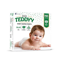 TEDDYY Easy Baby M Size Diaper Tape Style |126 Count (Medium) | 6-11 kgs (Pack of 2) | Quick Absorbency | Extra Super Soft | Anti - Bacterial | Wetness Indicator with Adjustable Grip Tapes