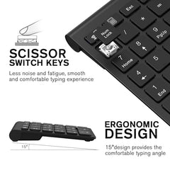 cimetech Wireless Number Pad, 18 Keys Numeric Keypad with USB Receiver