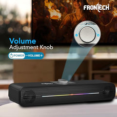 FRONTECH 1.0 USB Powered Multimedia Speakers with RGB Lights, 10W Output Power, AUX/USB Connectivity, for Laptop, PC, Mobile, Volume Control (SPK-0008, Black)