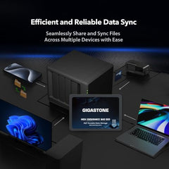 Gigastone Enterprise 2TB NAS SSD (2-Pack) 24/7 High Endurance Business Server Homelab Network Attached Storage Cache RAID 2.5" SATA III Internal Solid State Drive 3D NAND SLC Cache Memory Expansion