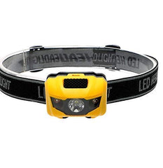 Syga Waterproof 3W LED Head lamp White Headlight Camping Fishing Hiking Hunting Riding Head Light Flashlight Indicator (Yellow)