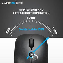 Prodot Set High-Performance Laptop Size Mini Keyboard and Mouse Combo with Chicklet Key for Computer, Laptop, PC