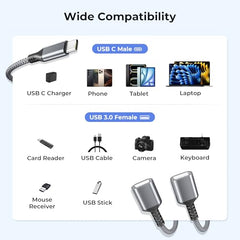 Type C to 3.5mm Audio Jack Connector/Adapter 6 months Warranty with DAC