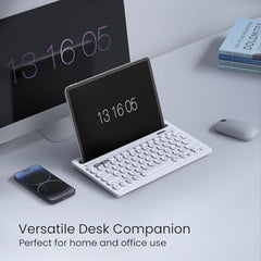 Portronics Bubble Dock Wireless Keyboard with Tablet Holder, Multi-Device Pairing, Rechargeable Battery,Dual Connectivity(2.4 GHz RF & Bluetooth 5.3v)