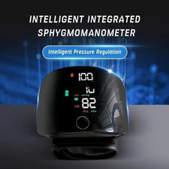 Govee Digital Wrist Blood Pressure Monitor with Heart Rate Display, Automatic BP Checker with Large LCD Screen, Adjustable Wrist Cuff, Memory Function & Rechargeable Design for Home Use