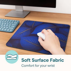 omne TECH Mousepad for Desk | Smooth Waterproof Surface, Anti-Slip Rubber Base, Durable & Comfortable Mouse Pad for Office, Laptop & Computer (Abstract Leaf Patten)
