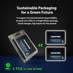 Gigastone Enterprise 2TB NAS SSD (2-Pack) 24/7 High Endurance Business Server Homelab Network Attached Storage Cache RAID 2.5" SATA III Internal Solid State Drive 3D NAND SLC Cache Memory Expansion