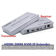 Tobo HDMI KVM Extender Cat5e/6 Rj45 60M USB HDMI KVM Switch Extension Sharing USB Mouse Keyboard Loop IR Compatible with PS-3 PS-4 X-box PC TV-TD-553H.