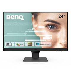 BenQ GW2490 24 inch (60.96 cm) FHD IPS Eye-Care Monitor| 100Hz|99% sRGB|Eye-careU|Dual HDMI|Display Port|Bezel-Less|Eyesafe|VESA MediaSync|B.I.|Low Blue Light+| Speakers|VESA Wall mountable(Black)