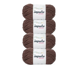 WOAFASHIONS - World of Arts Impulse Hand Knitting & Crochet Yarn, Premium Acrylic, 4 : Medium (Anchor Grey) (100gms / 3.5oz / 200mtr / 218yds)