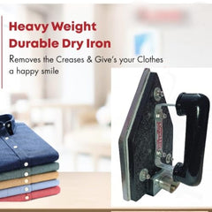 Tovito 3kg Heavy Weight Stainless Steel Laundry Electric Dry Iron Press Box 750 Watts for Drycleaners, Laundry, Hotels, Industrial, Tailors Shop and Textile | Black. For industrial Use Only