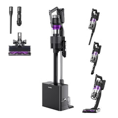 Eureka ReactiClean 200W Lightweight Cordless Stick Vacuum, NEC410BK | 5.5 lbs Lightweight, Detachable Battery, Up to 50-Min Runtime, Tangle-Resistant Brush, For Pet Hair, Hardwood, Carpet, Stairs